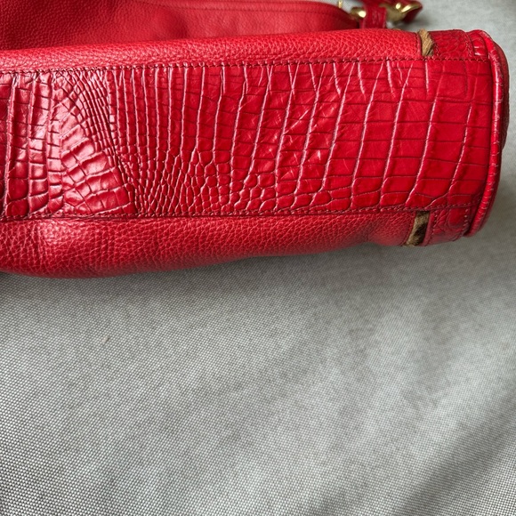 Brahmin Red Pebble Leather Bag - Picture 4 of 10